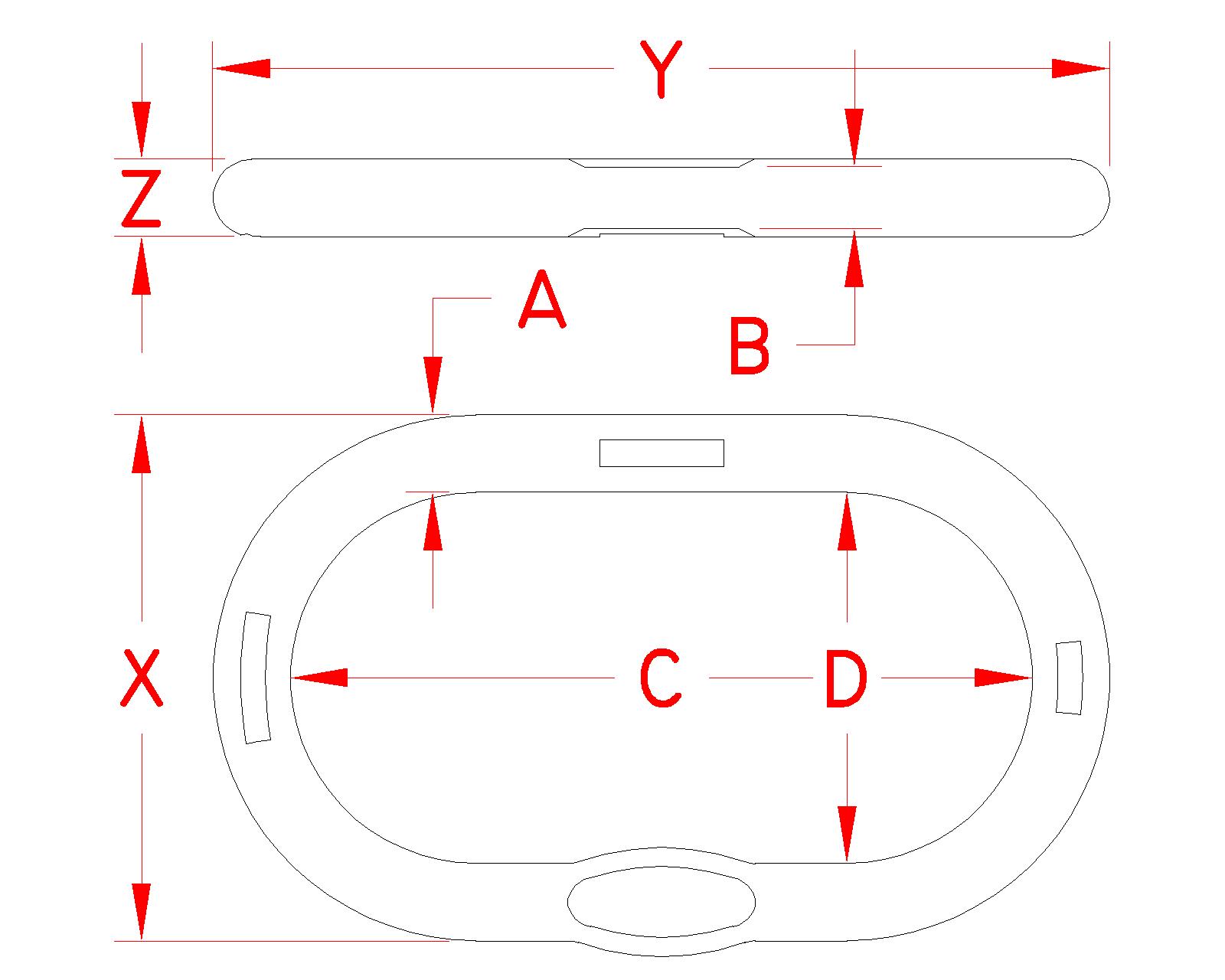 Stainless Steel Master Link, S0650-0, Line Drawing